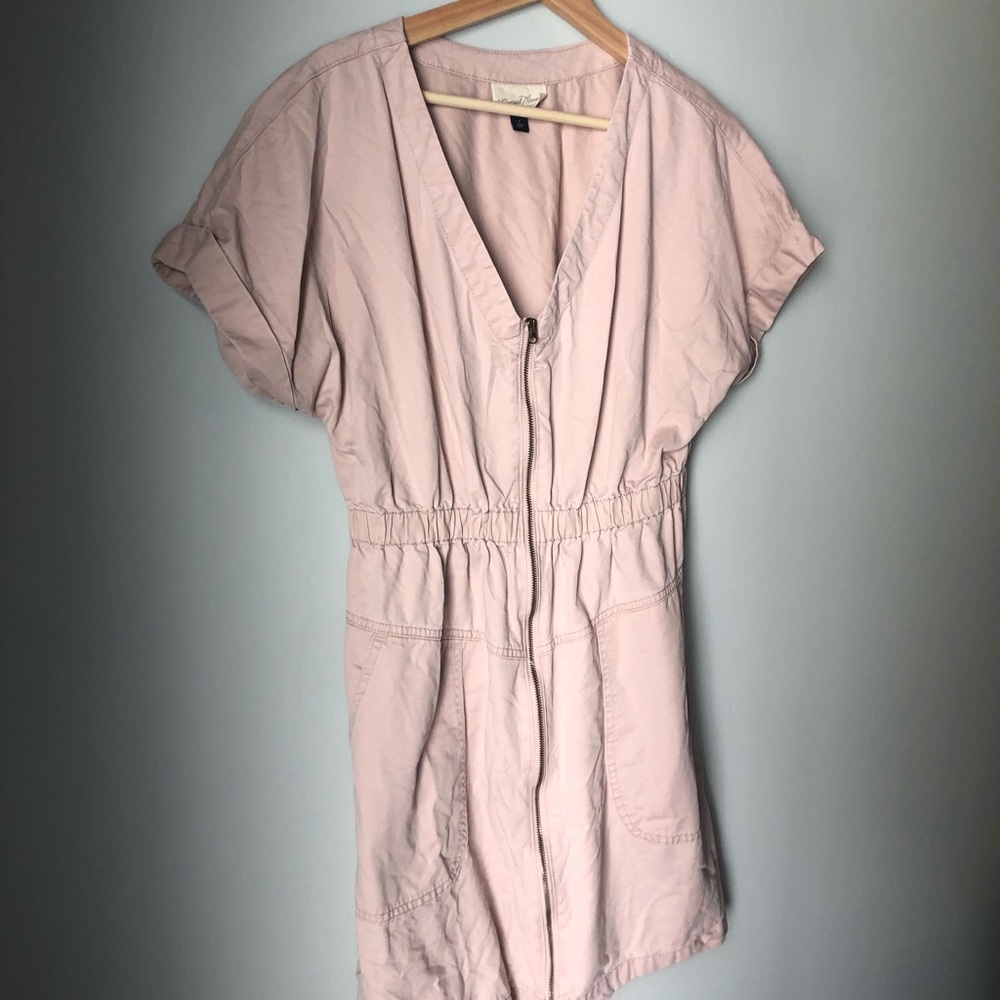Fun Blush Zip-up Dress